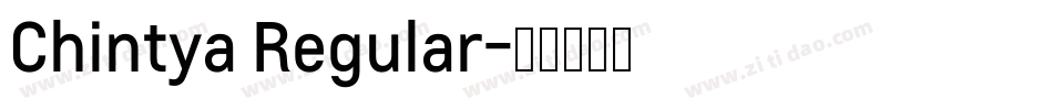 Chintya Regular字体转换